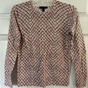 Banana Republic Pink and Blue Patterned Sweater